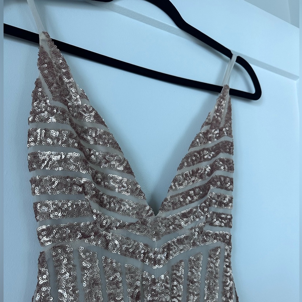 Nookie Sequin Dress in Champagne - Picture 3 of 4